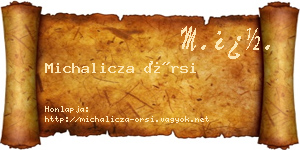 Michalicza Örsi névjegykártya